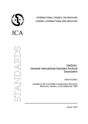 ISAD(G) Definiton 2. Auflage 2000